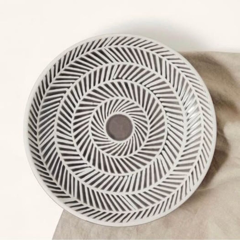 Artisan Market Geometric Ceramic Bowl 14”
